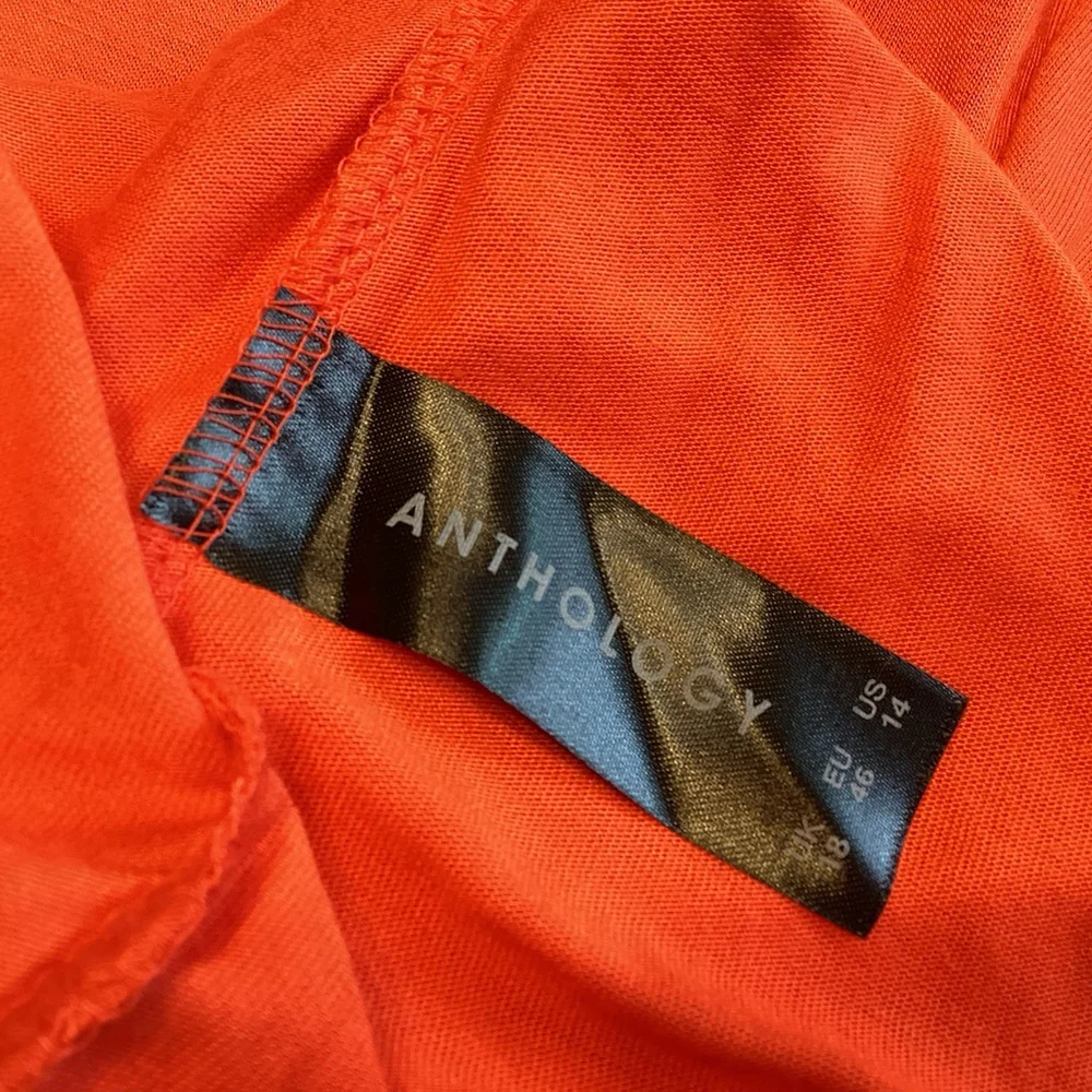 Anthology Maxi‎ Dress Sz 14 Orange Prairie Boho Festival Lace Stretchy New
